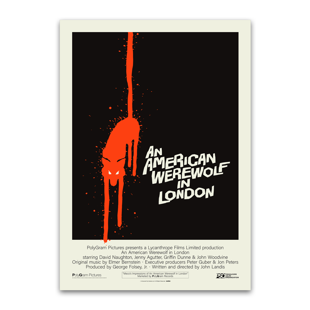 An American Werewolf In London Horror Poster