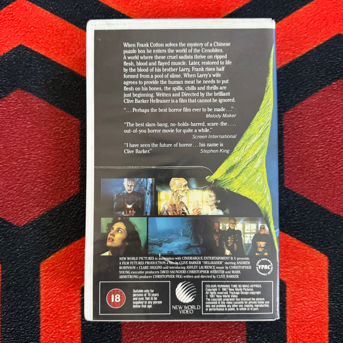 Hellraiser Ex Rental VHS Video (1987) NWV1038