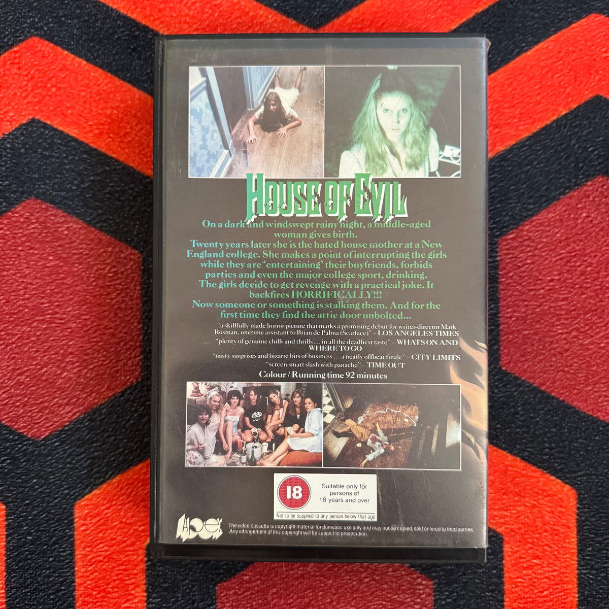 House of Evil Ex Rental VHS Video (1982)