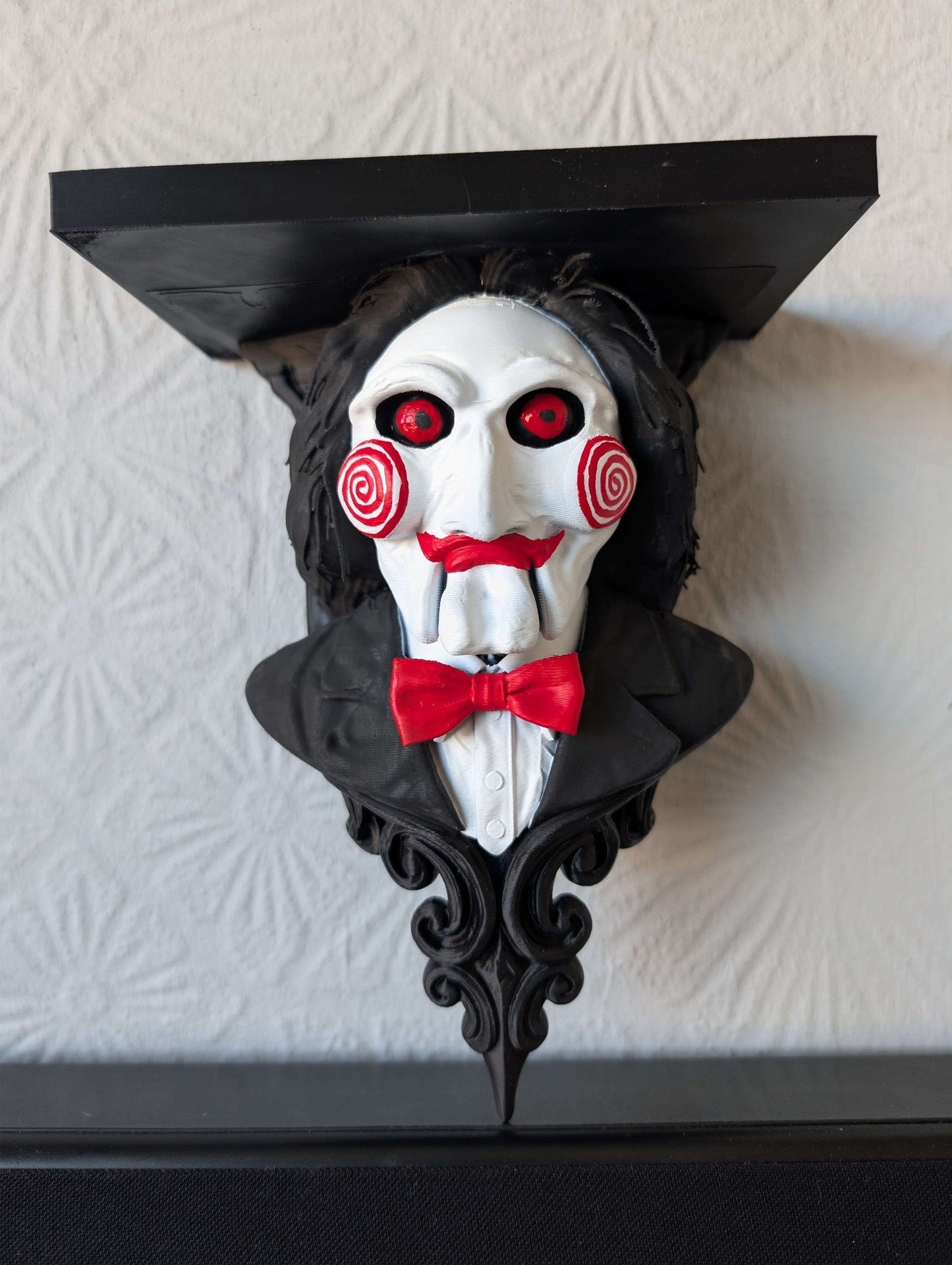 Billy The Puppet Saw Wall Shelf Mount Display - Unique Horror Decor Gift
