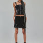 Banned Apparel Gothic Cargo Skirt Black Zip Off Punk Style