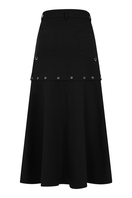 Banned Apparel Gothic Cargo Skirt Black Zip Off Punk Style