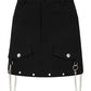 Banned Apparel Gothic Cargo Skirt Black Zip Off Punk Style