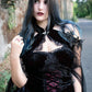 Dark in Love Gothic Black & Red Velvet Lace Corset