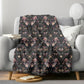 Gothic Fleece Blanket - Butterfly Moon - Luxury Twin / Double Velveteen Fleece Blanket