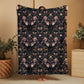 Gothic Fleece Blanket - Butterfly Moon - Luxury Twin / Double Velveteen Fleece Blanket