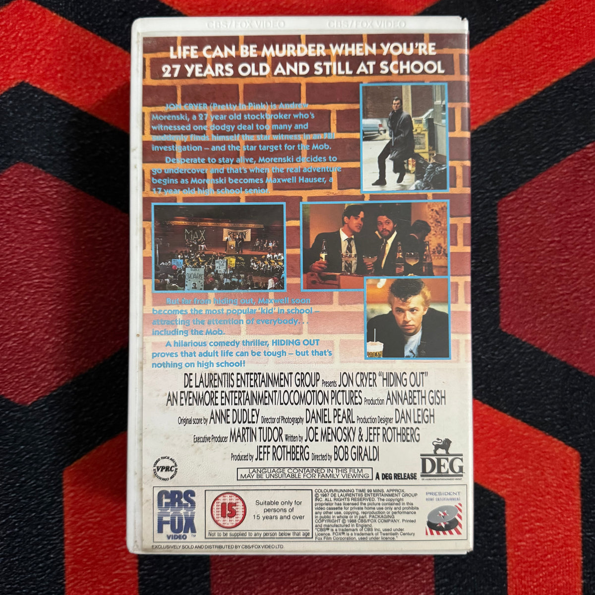 Hiding Out Ex Rental VHS Video (1987) 5164 [MOULD]