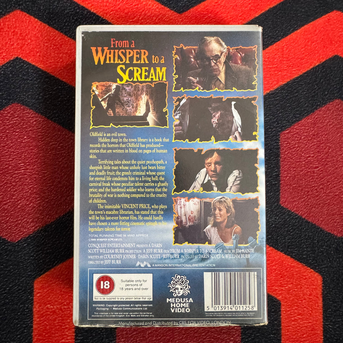 From a Whisper to a Scream Ex Rental VHS Video (1987) M0112