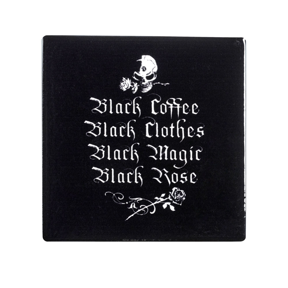 Alchemy Gothic Black Coffee Black Clothes... Individual Coaster (CC10)