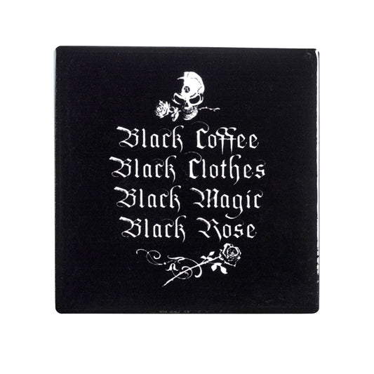 Alchemy Gothic Black Coffee Black Clothes... Individual Coaster (CC10)