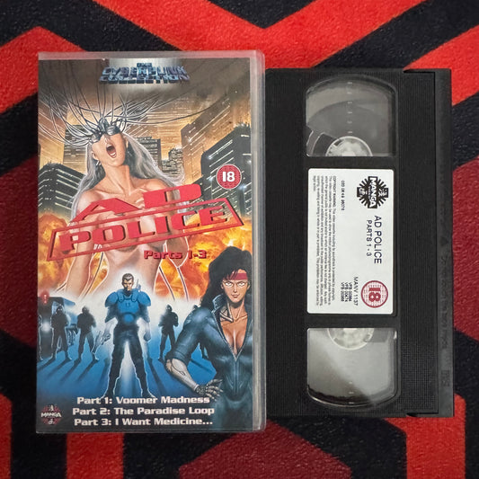 AD Police: Files 1-3 VHS Video (1990) MANV1137