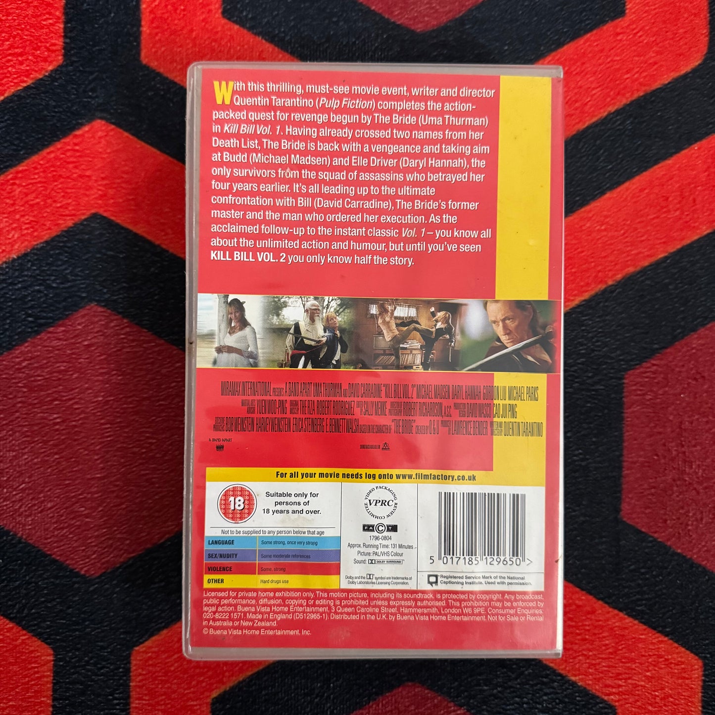 Kill Bill Volume 2 Ex Rental VHS Video (2004) D512965