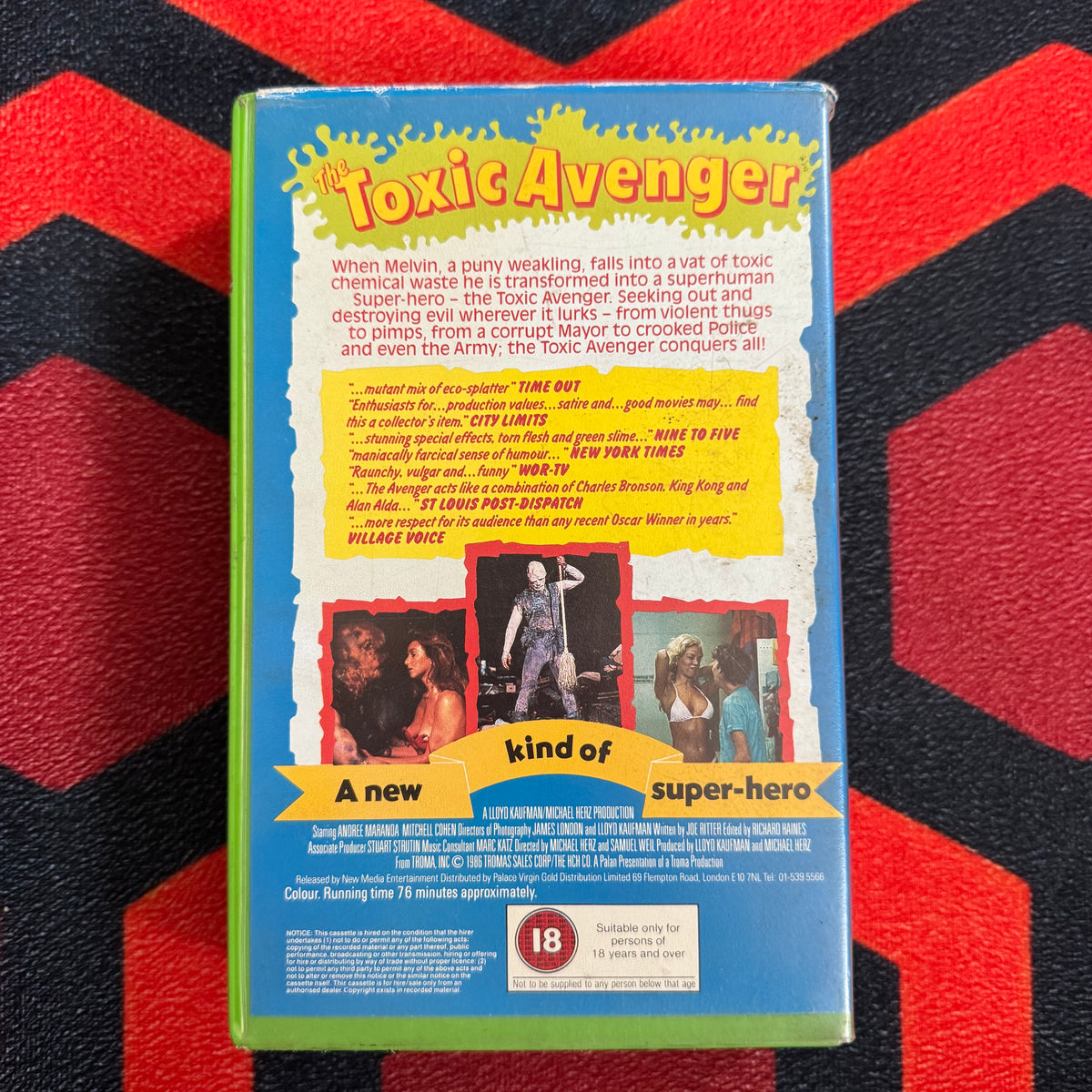 The Toxic Avenger Ex Rental VHS Video (1984) NMEVB6