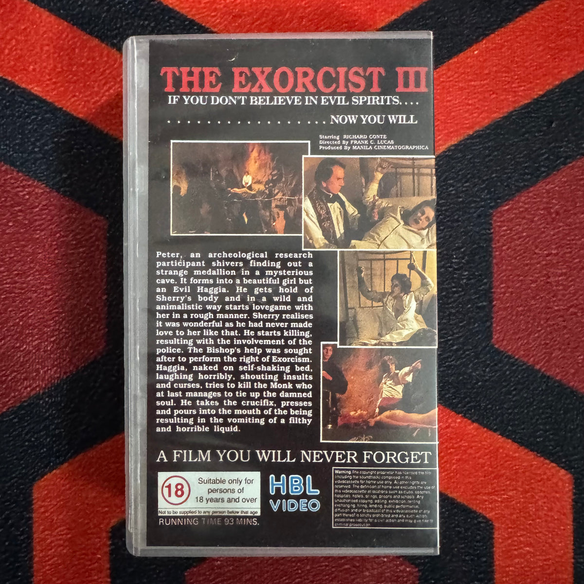 The Exorcist 3: Cries and Shadows VHS Video (1975) HBL1004