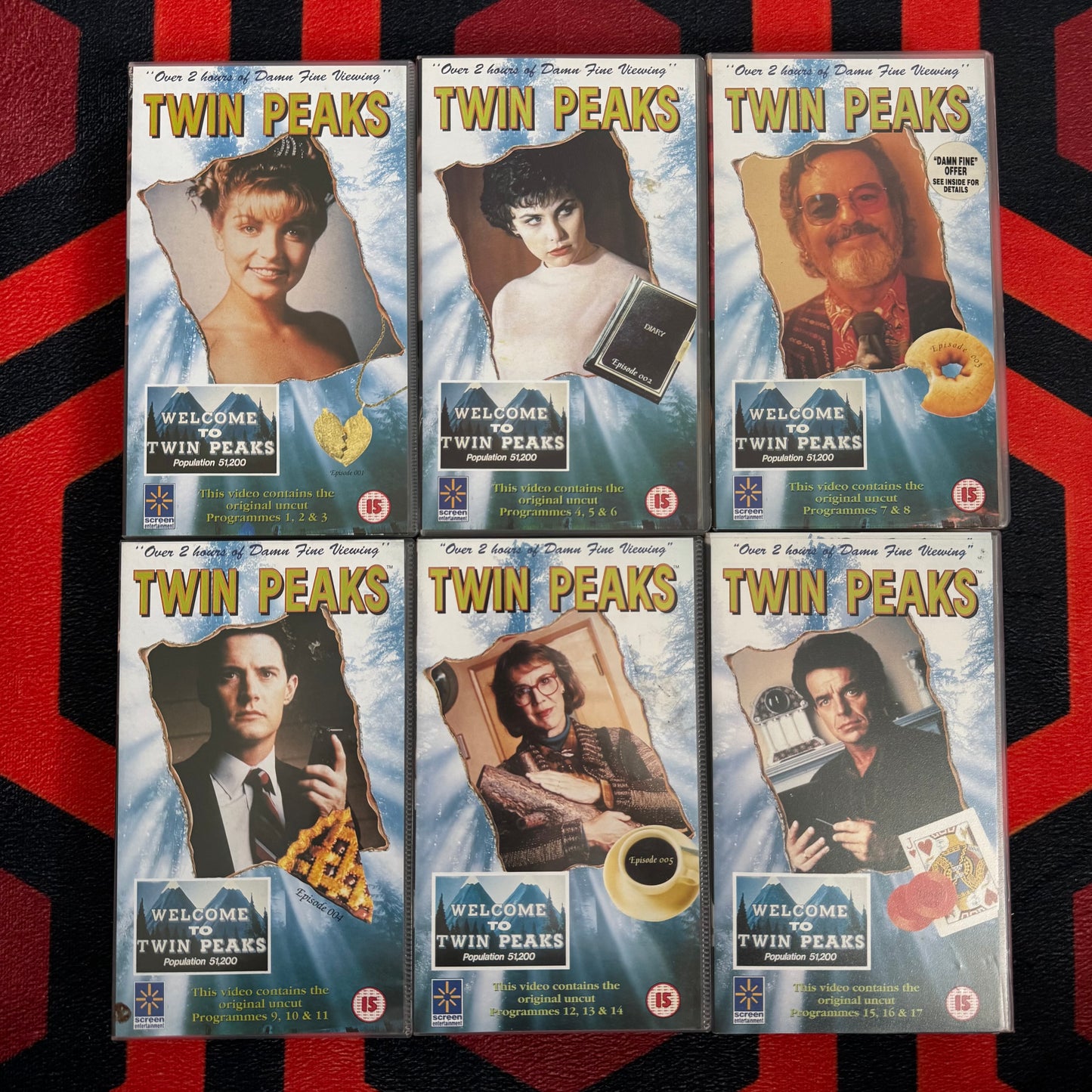 Twin Peaks VHS Video (1990) Full 10 Video Boxset