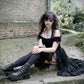 Dark In Love Lilinoe Goth Dress - Off Shoulder Lace-Up Back