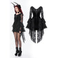Dark in Love Anastasia Gothic Velvet & Lace Embroidered Dress