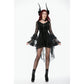 Dark in Love Anastasia Gothic Velvet & Lace Embroidered Dress