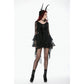 Dark in Love Anastasia Gothic Velvet & Lace Embroidered Dress