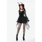 Dark in Love Anastasia Gothic Velvet & Lace Embroidered Dress