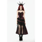 Dark in Love Belladonna Burgundy Brocade and Lace Dress