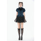 Dark in Love Dark Academia Striped Puff-Sleeve Blouse