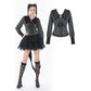 Dark in Love Gothic Peter Pan Collar Lace Shirt - Dark Academia Striped Cotton
