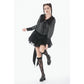 Dark in Love Gothic Peter Pan Collar Lace Shirt - Dark Academia Striped Cotton