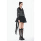 Dark in Love Gothic Peter Pan Collar Lace Shirt - Dark Academia Striped Cotton