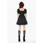 Dark in Love Gothic Lace Square-Neck Puff Sleeve Dress