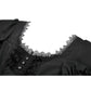 Dark in Love Gothic Lace Square-Neck Puff Sleeve Dress