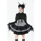 Dark in Love Hexa Layered Tartan Effect Lace Skirt