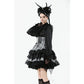 Dark in Love Hexa Layered Tartan Effect Lace Skirt