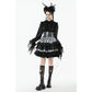 Dark in Love Hexa Layered Tartan Effect Lace Skirt