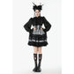 Dark in Love Hexa Layered Tartan Effect Lace Skirt