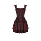 Dark in Love Morrigan Tartan Lace-Up Dress