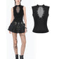 Dark in Love Punk Coffin Mesh Panel Top