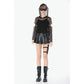Dark in Love Punk Mesh Hollow-Out Hooded Mesh Top