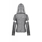 Dark in Love Punk Mesh Hollow-Out Hooded Mesh Top