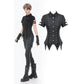 Dark in Love Ruptured Lace-Up Goth Shirt - D-Ring Hardware & Handkerchief Hem