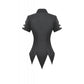 Dark in Love Ruptured Lace-Up Goth Shirt - D-Ring Hardware & Handkerchief Hem