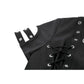 Dark in Love Ruptured Lace-Up Goth Shirt - D-Ring Hardware & Handkerchief Hem