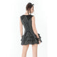 Dark in Love Vintage Striped Ruffle Tier Dress