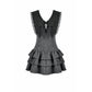Dark in Love Vintage Striped Ruffle Tier Dress