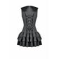 Dark in Love Vintage Striped Ruffle Tier Dress