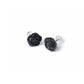Alchemy Gothic Black Rose Studs Pair of Stud Earrings (E339)
