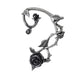 Alchemy Gothic Wild Black Rose Single Ear Wrap Earring (E410)