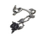 Alchemy Gothic Wild Black Rose Single Ear Wrap Earring (E410)