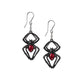 Alchemy Gothic Black Widow Pair of Dropper Earrings (E428B)