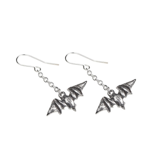 Alchemy Gothic Kiss The Night Pair of Dropper Earrings (E429)